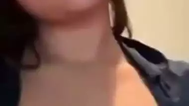 Sexy IT babe enjoys video call sex with her horny colleague